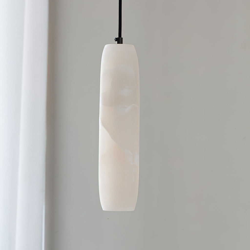 Kvennuvye Flute Modern Minimalist Alabaster Pendant Light | ventumra