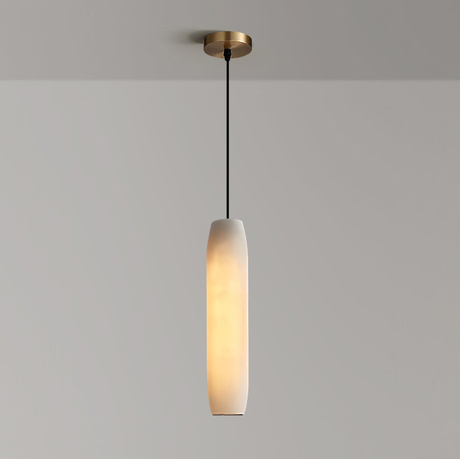 Kvennuvye Flute Modern Minimalist Alabaster Pendant Light | ventumra