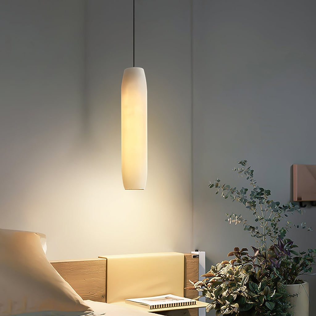 Kvennuvye Flute Modern Minimalist Alabaster Pendant Light | ventumra