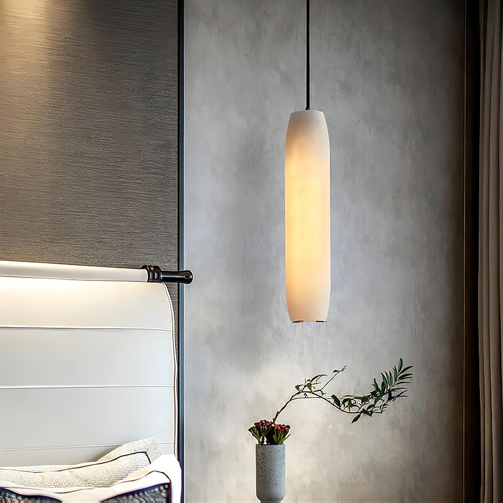 Kvennuvye Flute Modern Minimalist Alabaster Pendant Light | ventumra