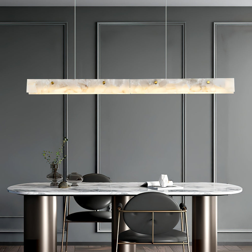 Ljomuvye LED Modern Linear Alabaster Pendant Light | ventumra