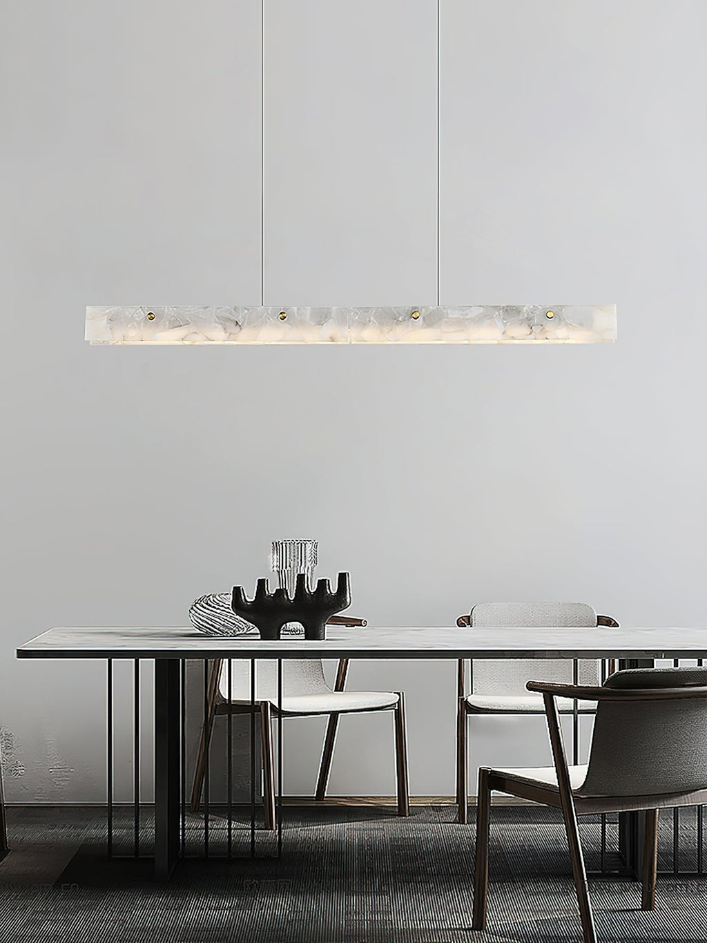 Ljomuvye LED Modern Linear Alabaster Pendant Light | ventumra