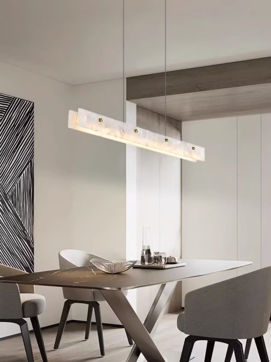 Ljomuvye LED Modern Linear Alabaster Pendant Light | ventumra