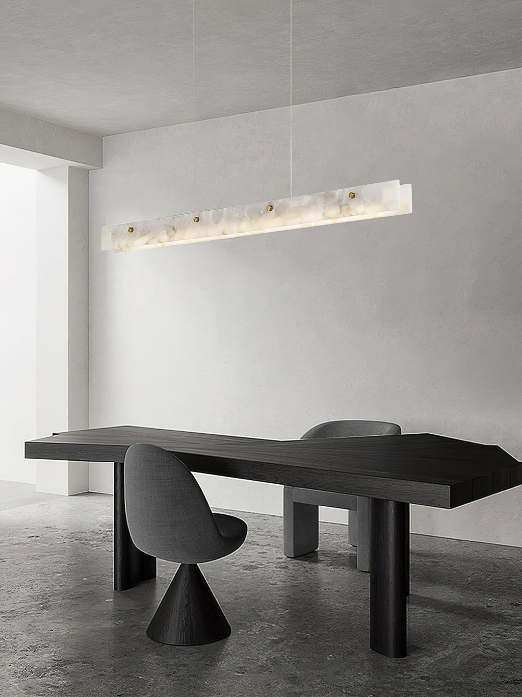 Ljomuvye LED Modern Linear Alabaster Pendant Light | ventumra