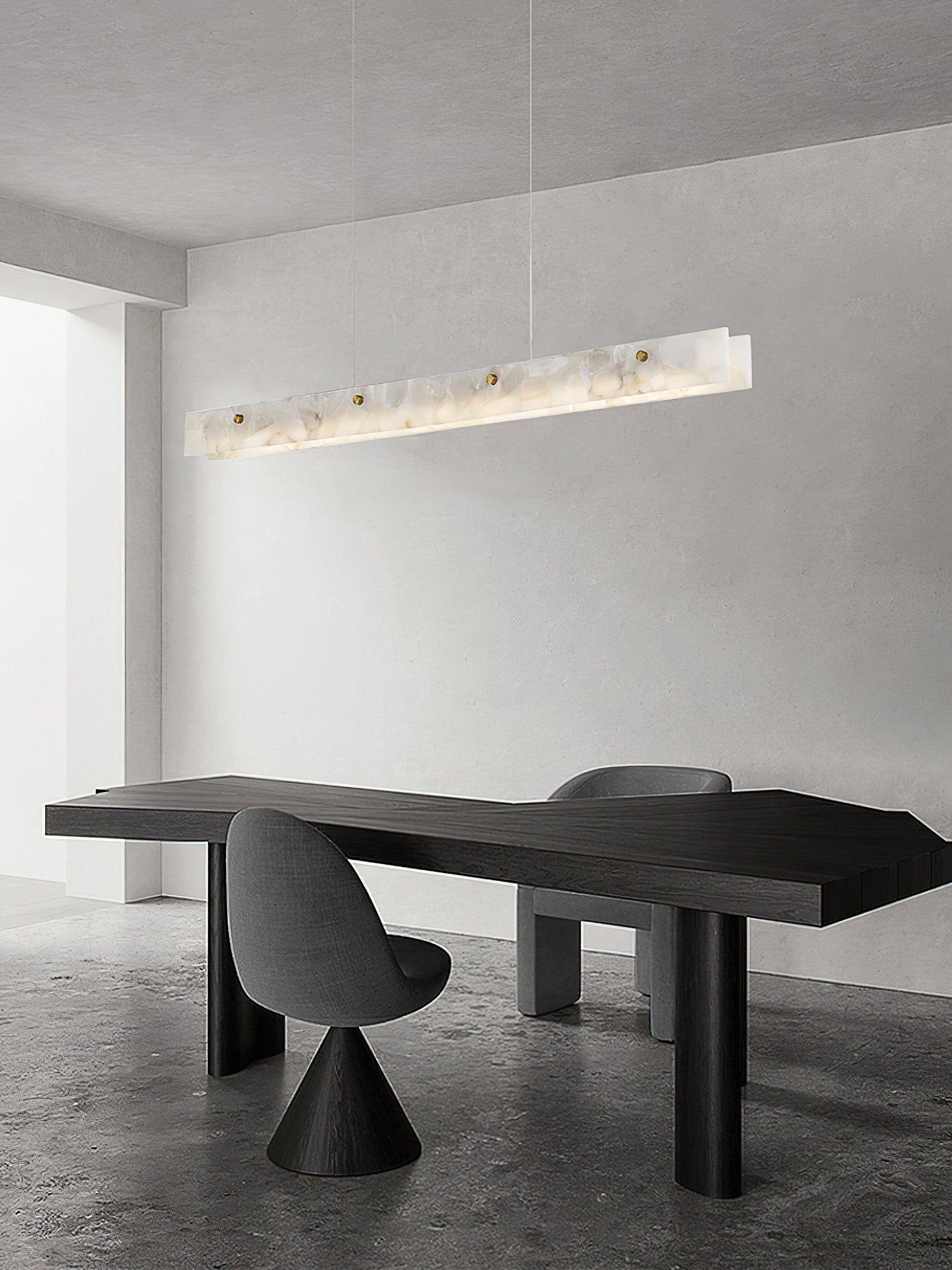 Ljomuvye LED Modern Linear Alabaster Pendant Light | ventumra