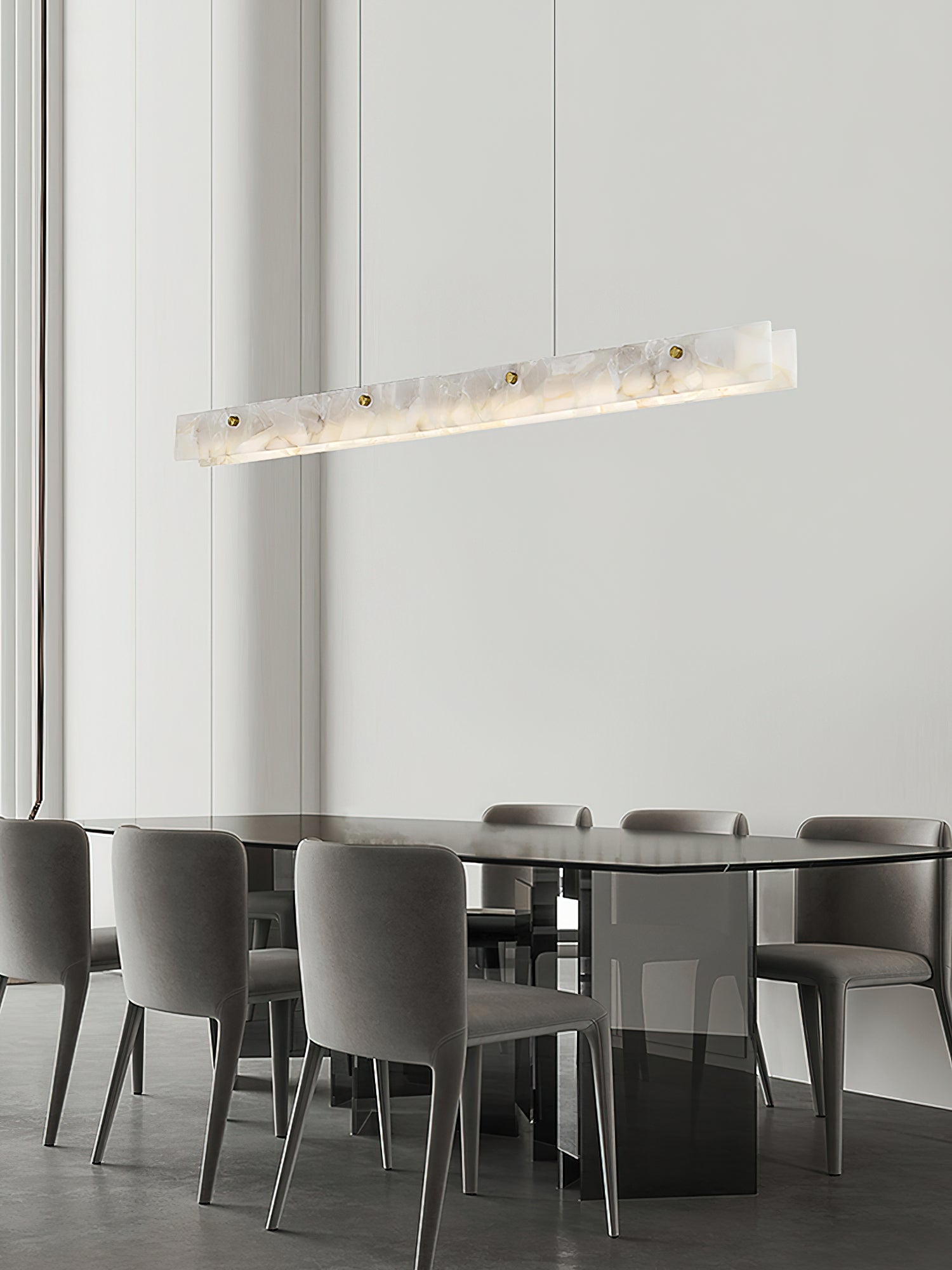 Ljomuvye LED Modern Linear Alabaster Pendant Light | ventumra