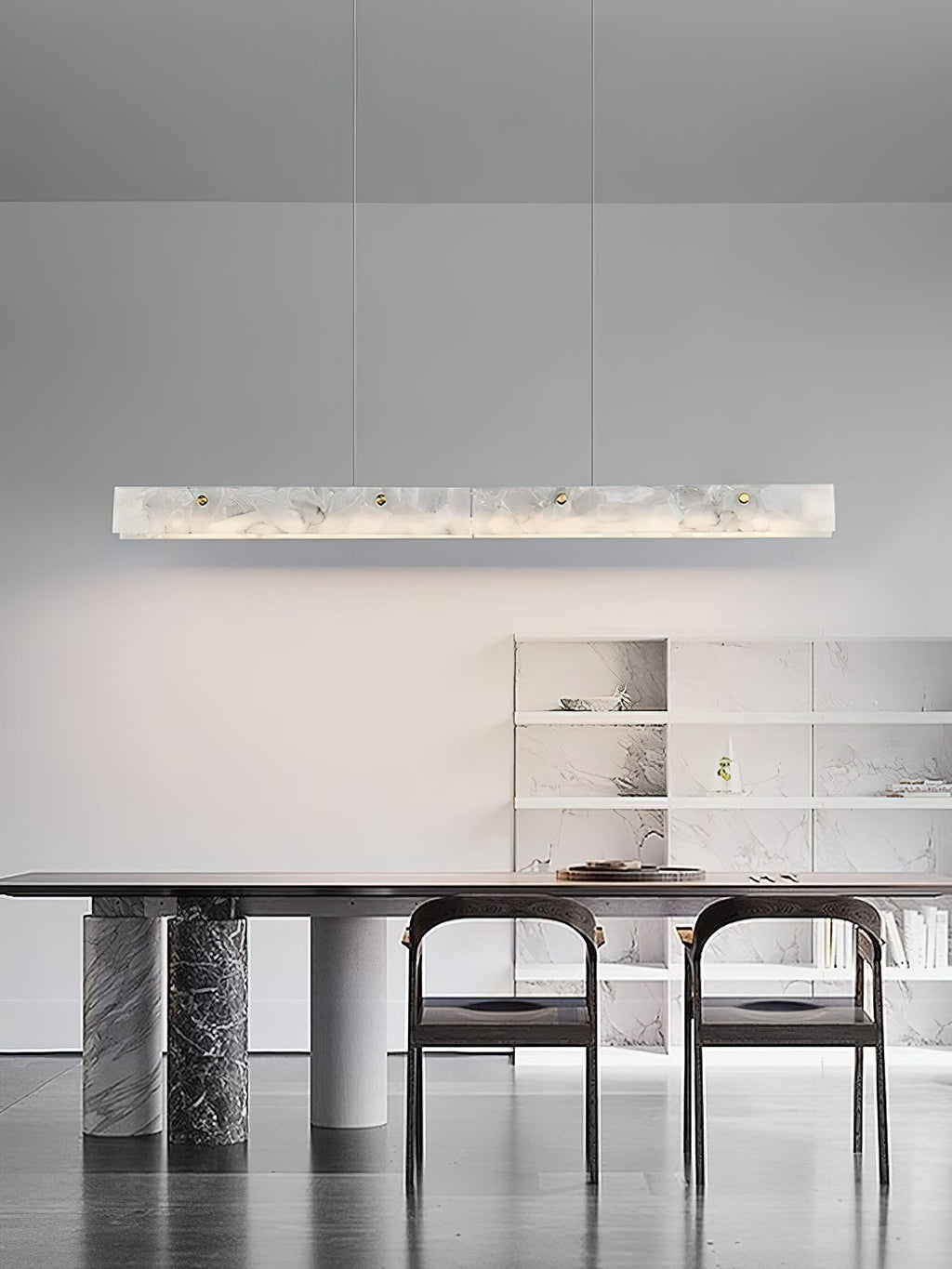 Ljomuvye LED Modern Linear Alabaster Pendant Light | ventumra
