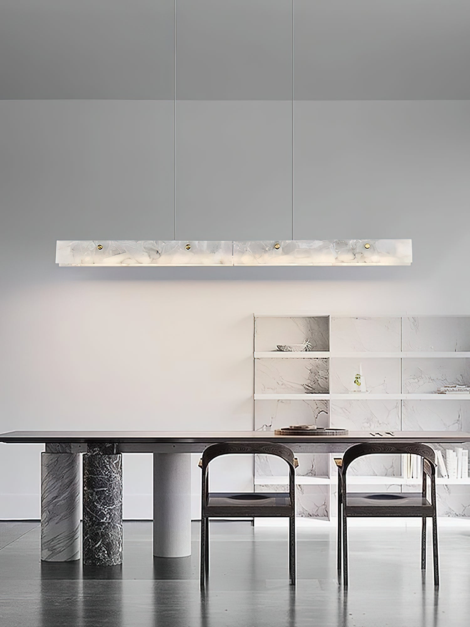 Ljomuvye LED Modern Linear Alabaster Pendant Light | ventumra