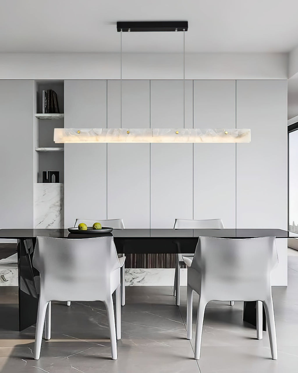 Ljomuvye LED Modern Linear Alabaster Pendant Light | ventumra