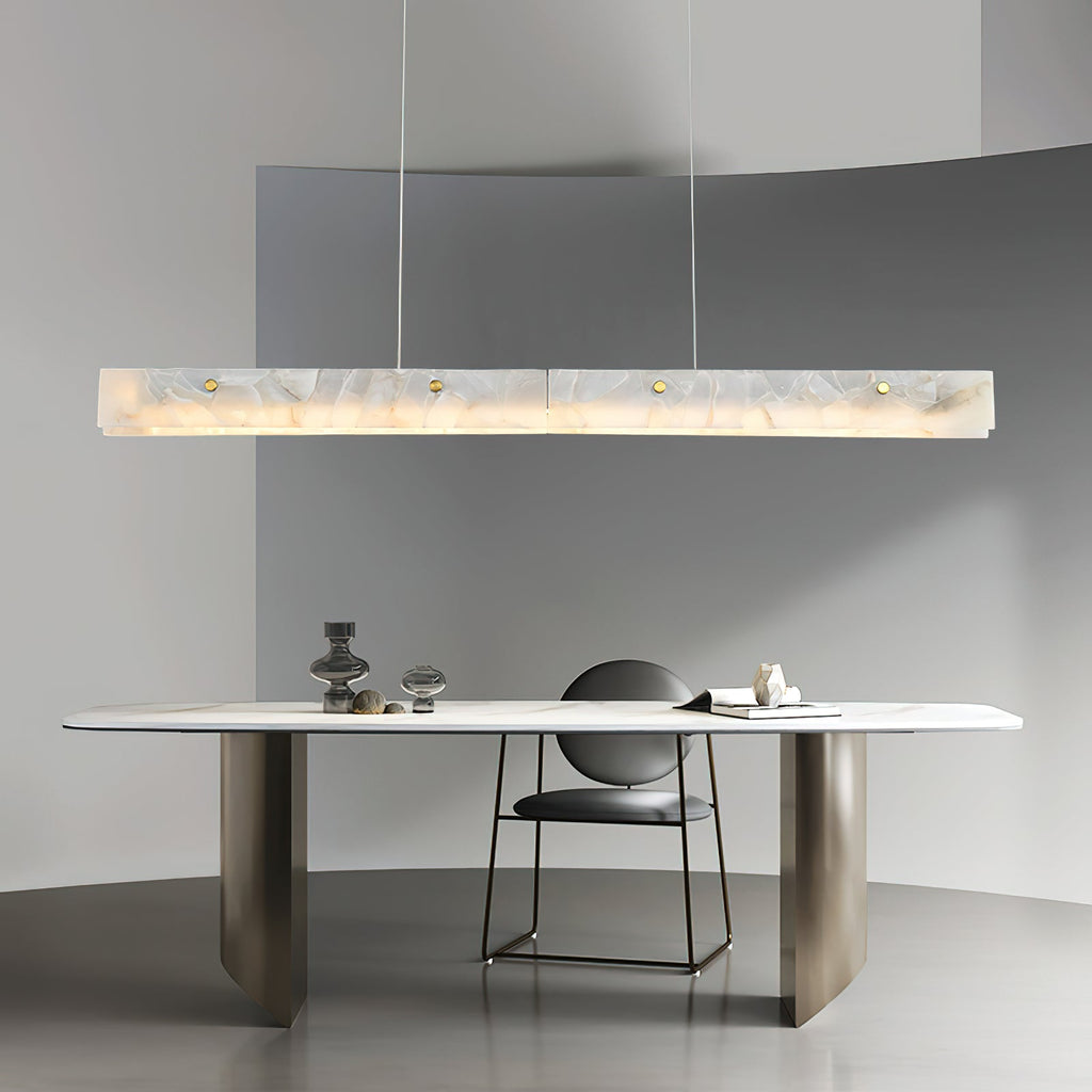 Ljomuvye LED Modern Linear Alabaster Pendant Light | ventumra