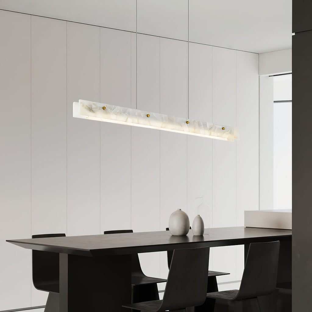 Ljomuvye LED Modern Linear Alabaster Pendant Light | ventumra