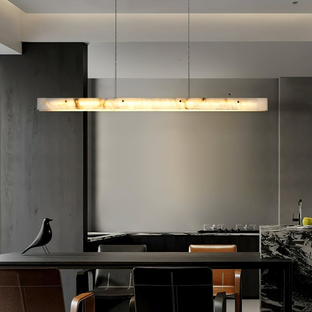 Ljomuvye LED Modern Linear Alabaster Pendant Light | ventumra