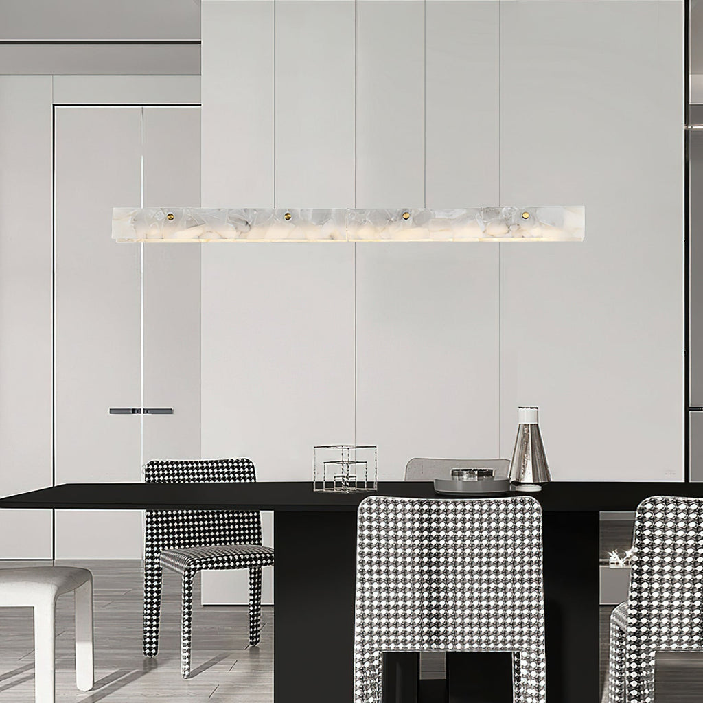 Ljomuvye LED Modern Linear Alabaster Pendant Light | ventumra