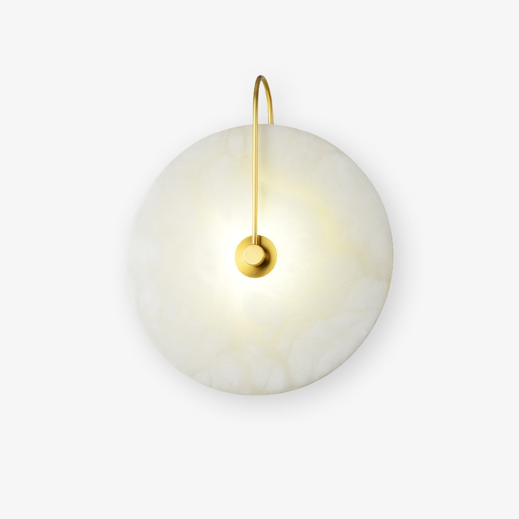 Kristy Alabaster LED Wall Lamp Round Iconic Circular | ventumra