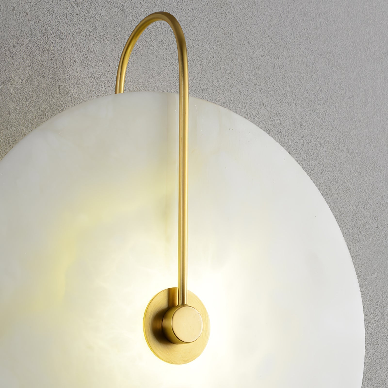 Kristy Alabaster LED Wall Lamp Round Iconic Circular | ventumra