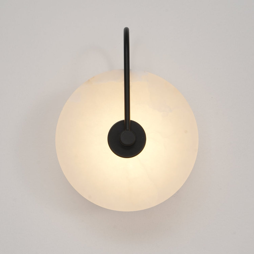 Kristy Alabaster LED Wall Lamp Round Iconic Circular | ventumra