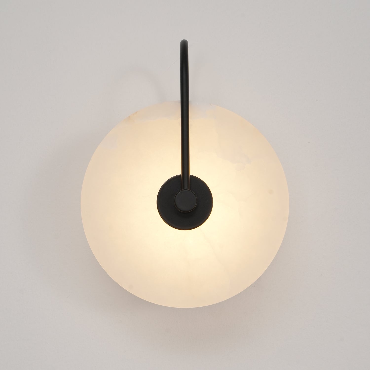 Kristy Alabaster LED Wall Lamp Round Iconic Circular | ventumra