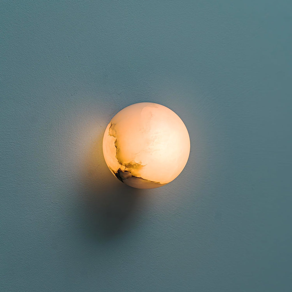 Lynq Alabaster Mini Orb Wall Lamp | ventumra