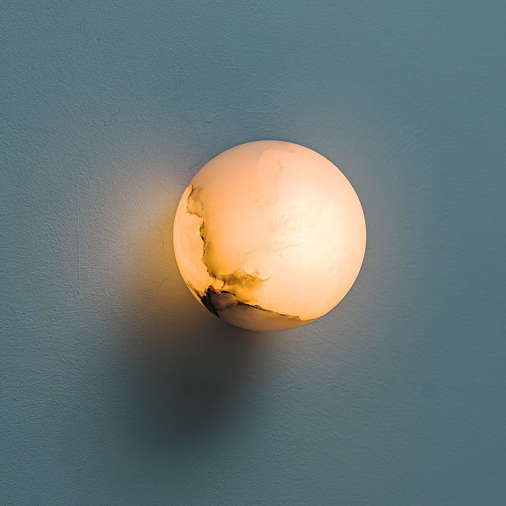 Lynq Alabaster Mini Orb Wall Lamp | ventumra