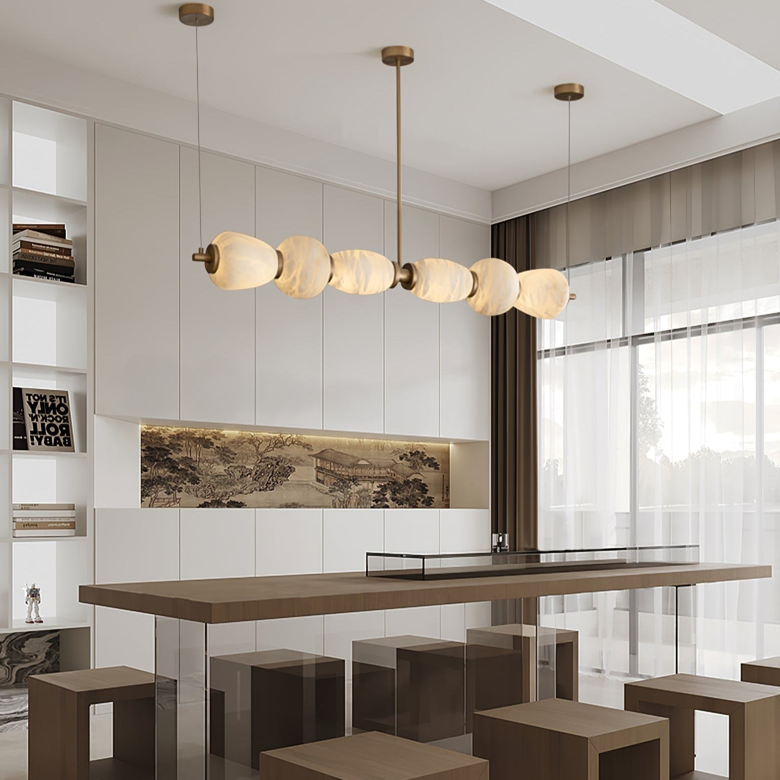 Cyrilla Alabaster Linear Pendant Light | ventumra