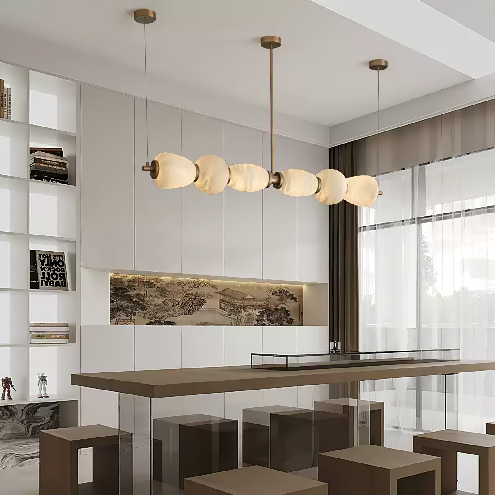 Cyrilla Alabaster Linear Pendant Light | ventumra