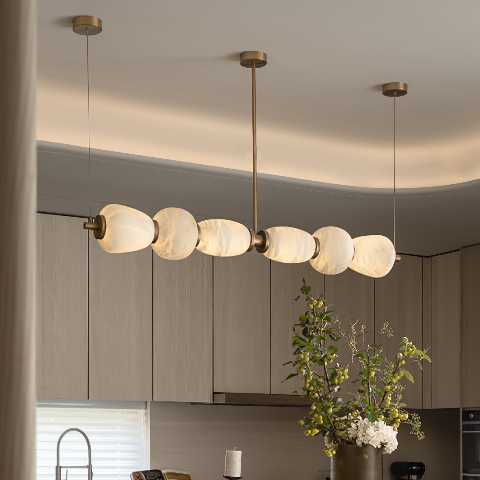 Cyrilla Alabaster Linear Pendant Light | ventumra