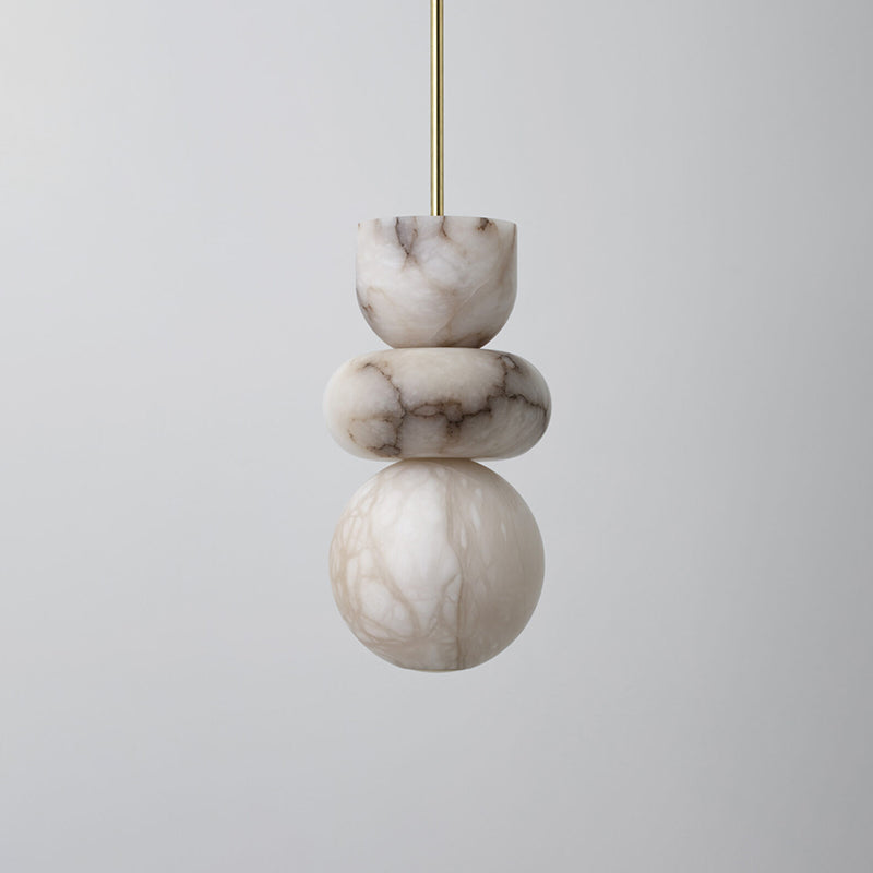 Rauduvyn Modern Totem Alabaster Pendant Light | ventumra