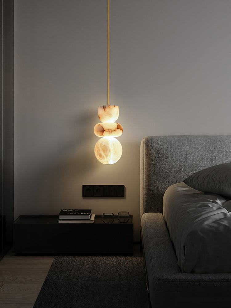 Rauduvyn Modern Totem Alabaster Pendant Light | ventumra