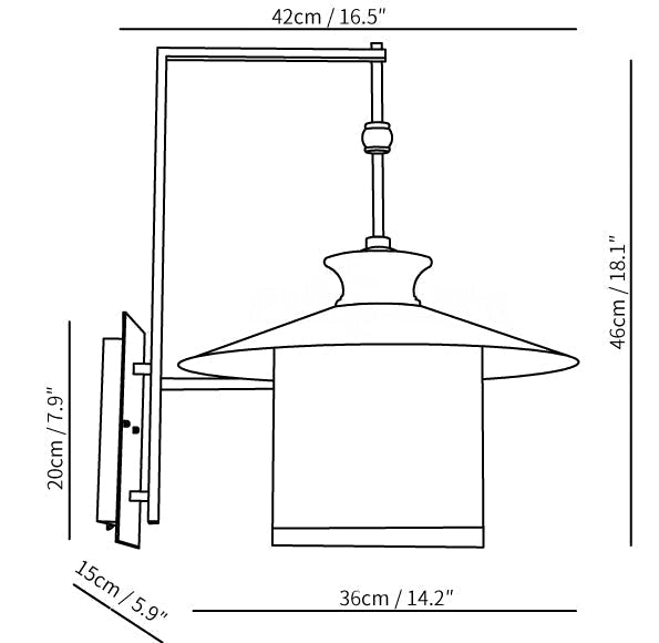 Architectonic Canopy Wall Lantern | Ventumra