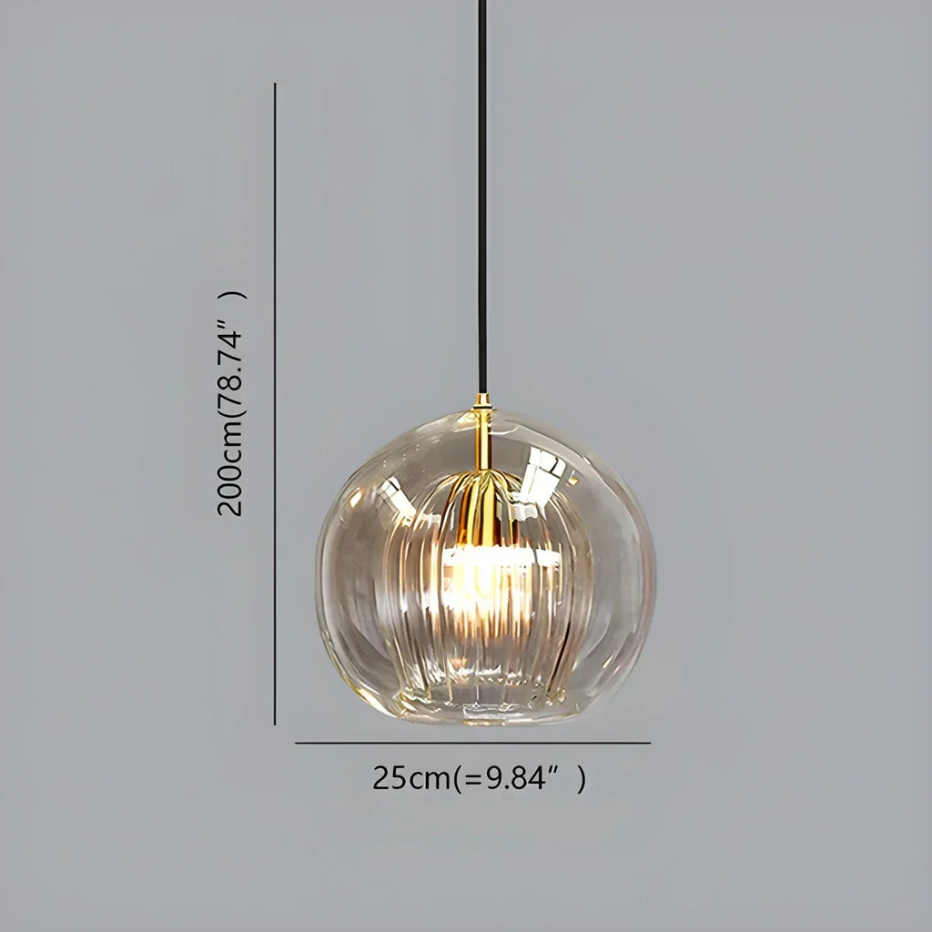 Scandinavian Glass Globe Pendant Light For Modern Living Spaces | Ventumra