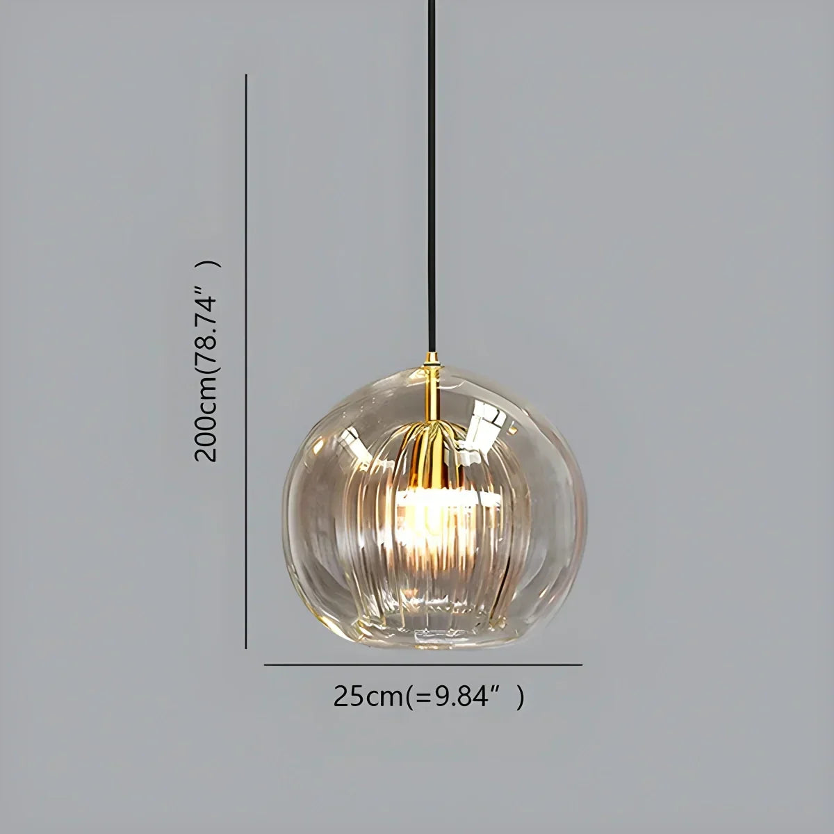 Scandinavian Glass Globe Pendant Light For Modern Living Spaces | Ventumra