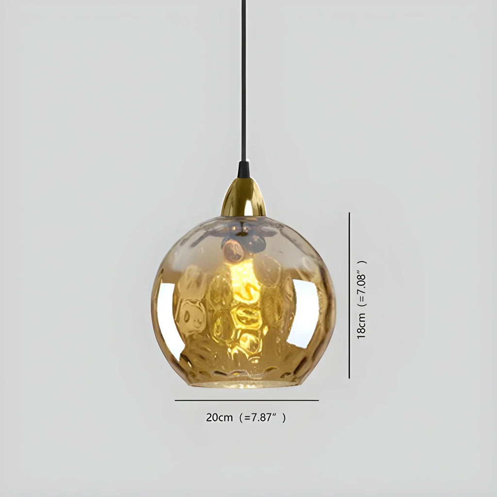 Vivid Glass Orb Pendant Light For Living Room Ceiling | Ventumra