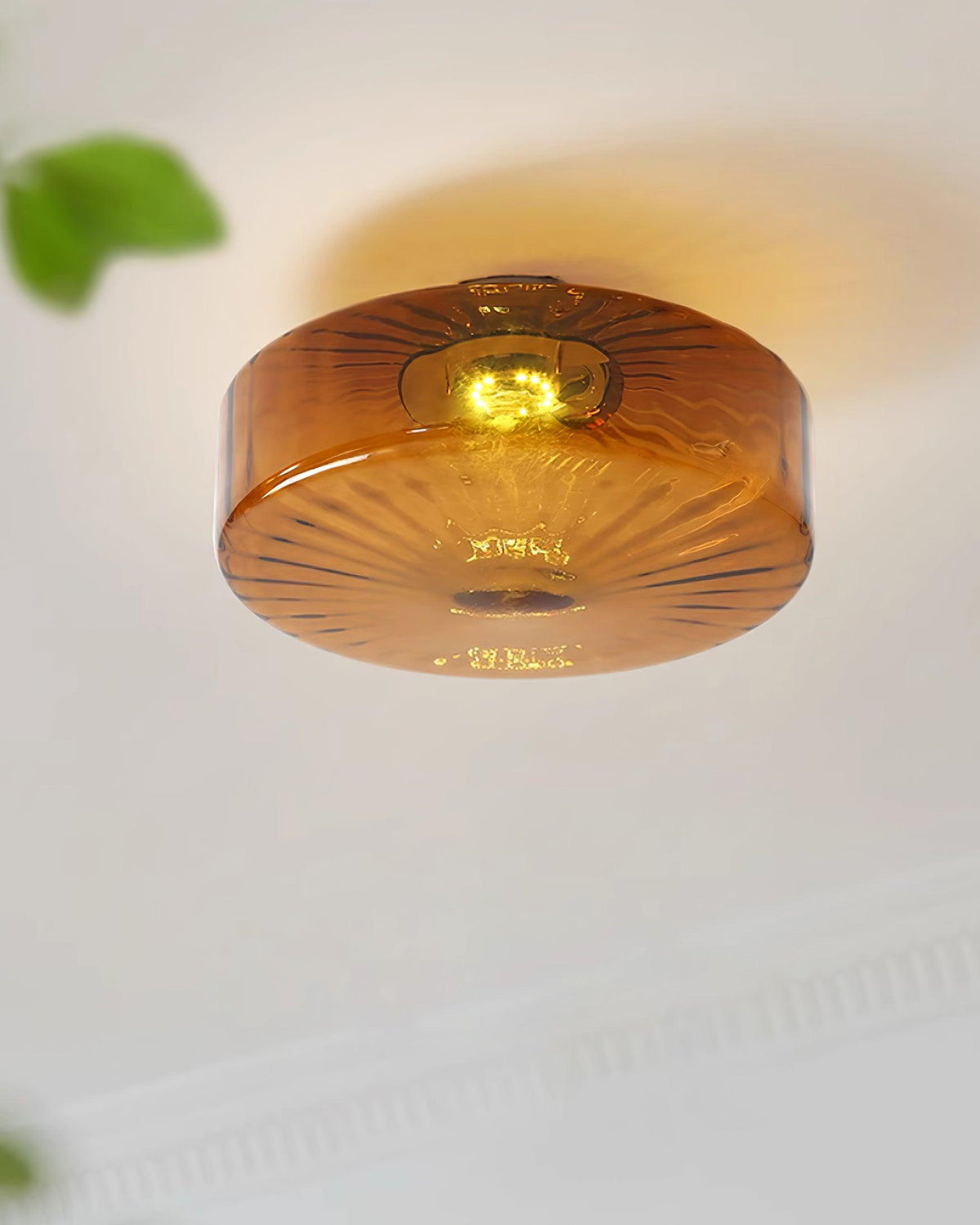 Loftlampe med skive i røget glas | Ventumra