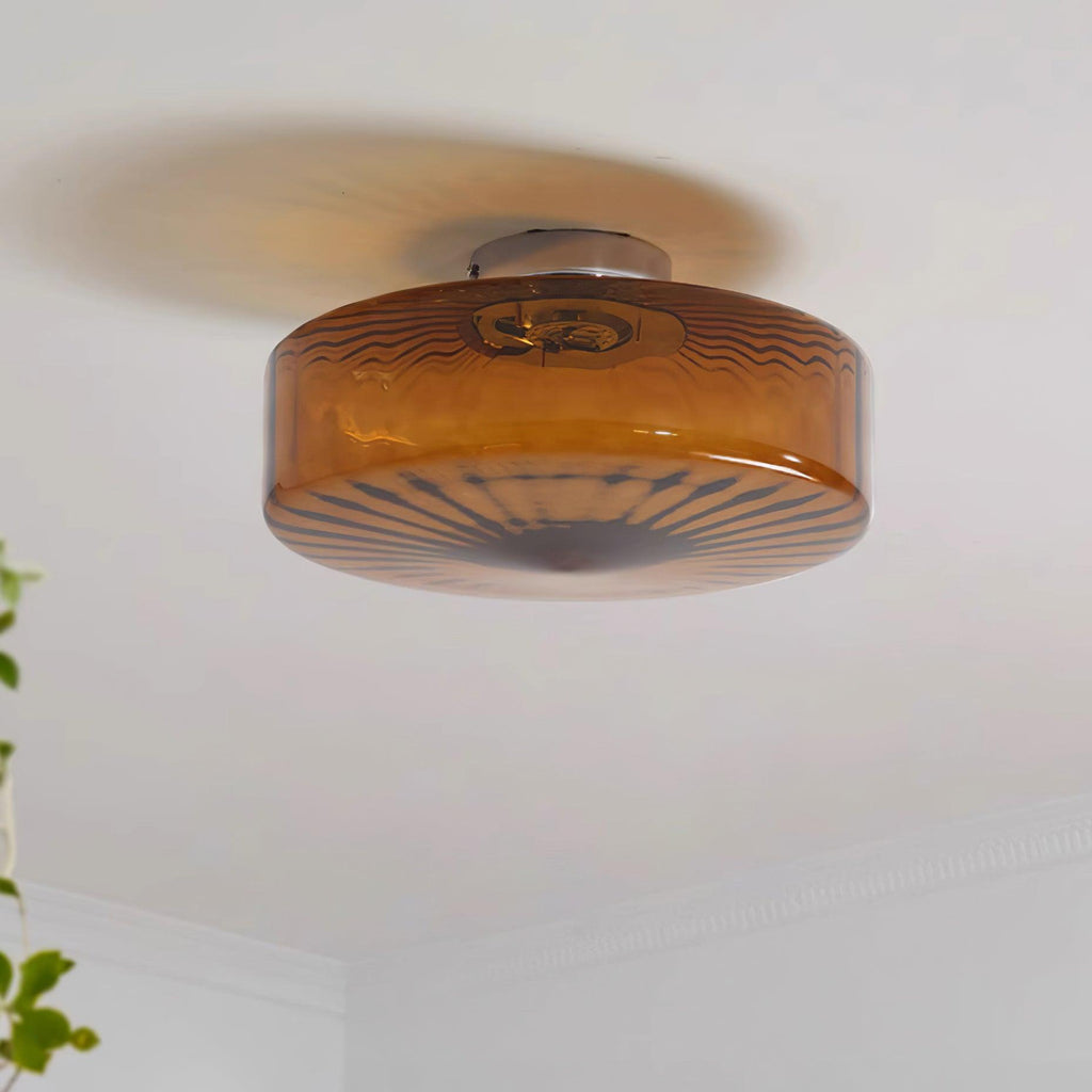 June  Amber Glass  Ceiling Light | ventumra