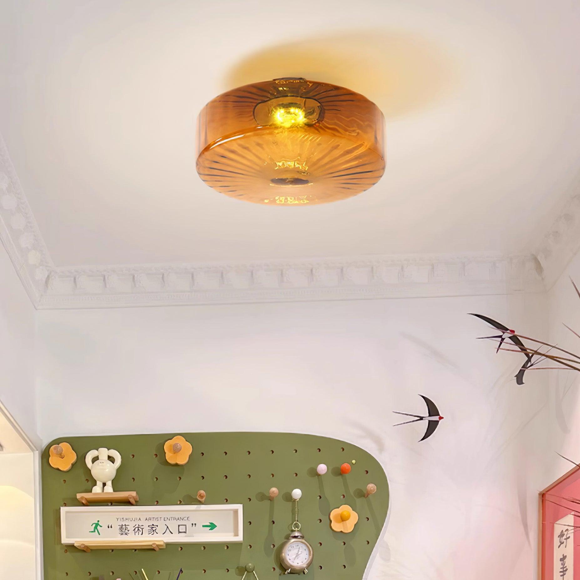 June  Amber Glass  Ceiling Light | ventumra