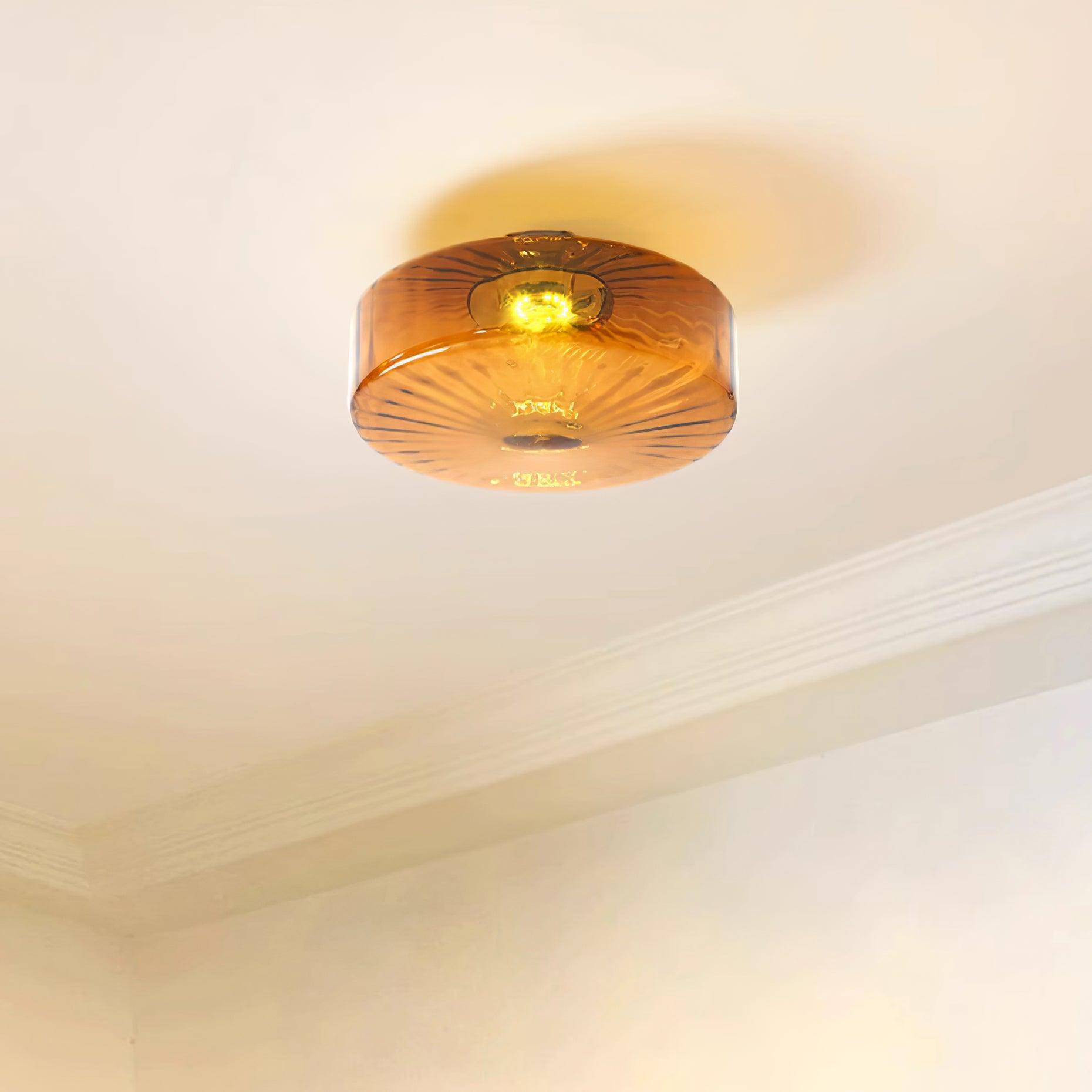 June  Amber Glass  Ceiling Light | ventumra