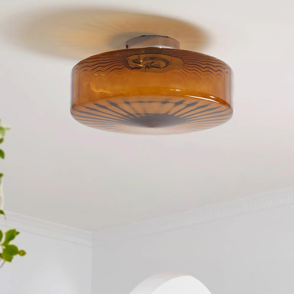 June  Amber Glass  Ceiling Light | ventumra