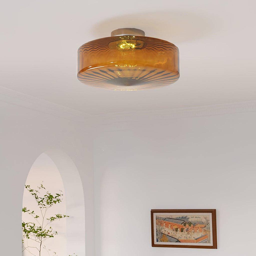 June  Amber Glass  Ceiling Light | ventumra