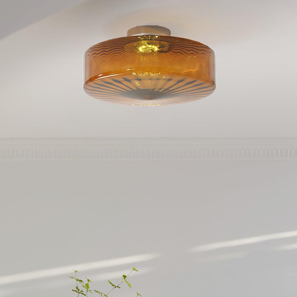 June  Amber Glass  Ceiling Light | ventumra