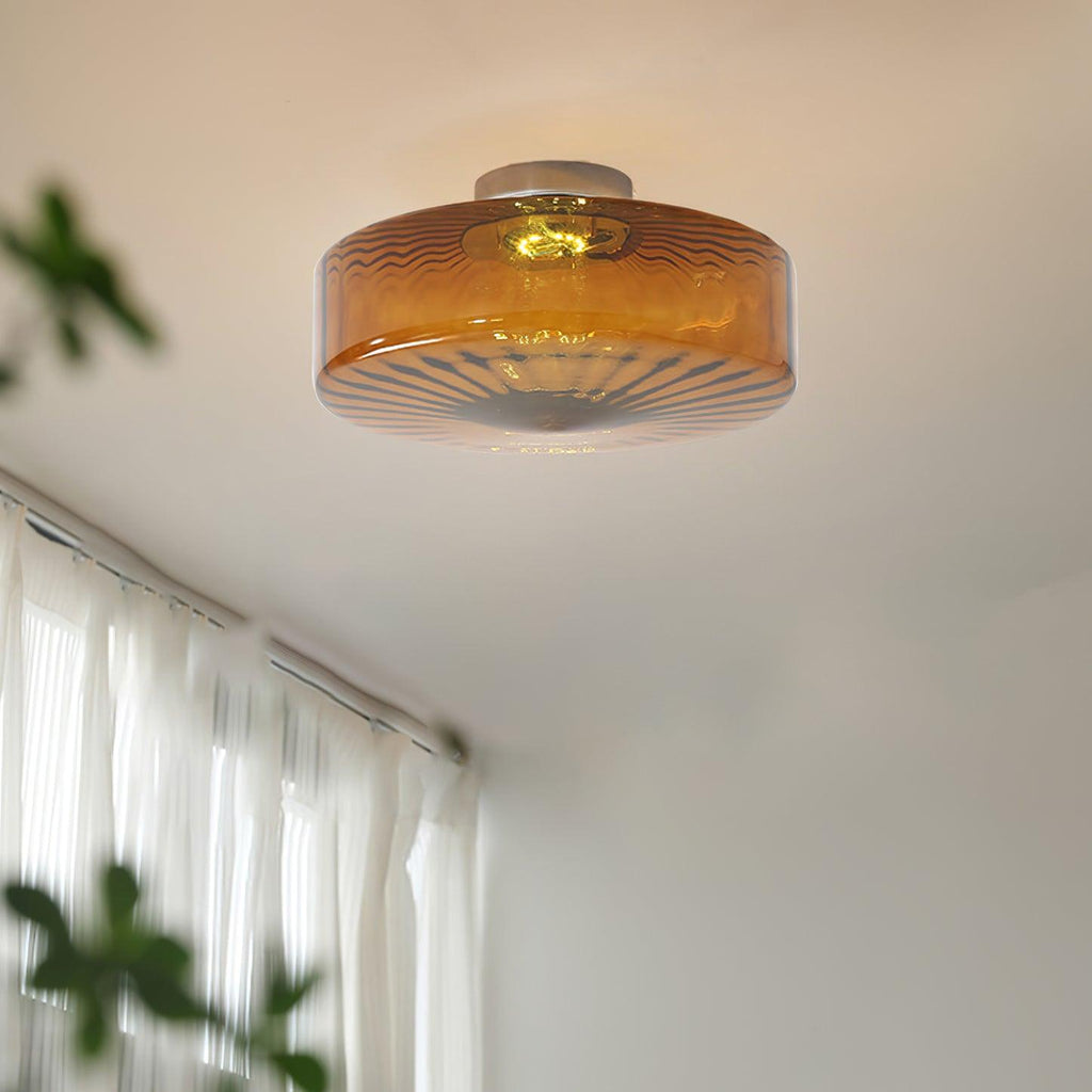 June  Amber Glass  Ceiling Light | ventumra
