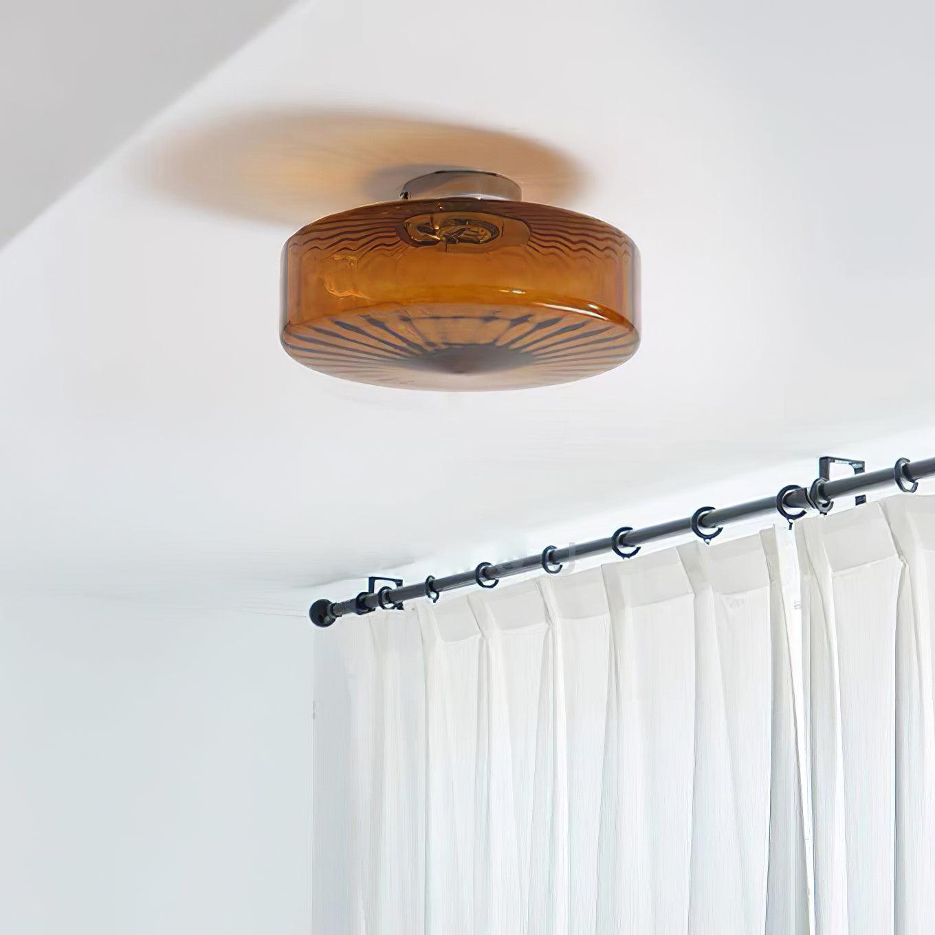 June  Amber Glass  Ceiling Light | ventumra