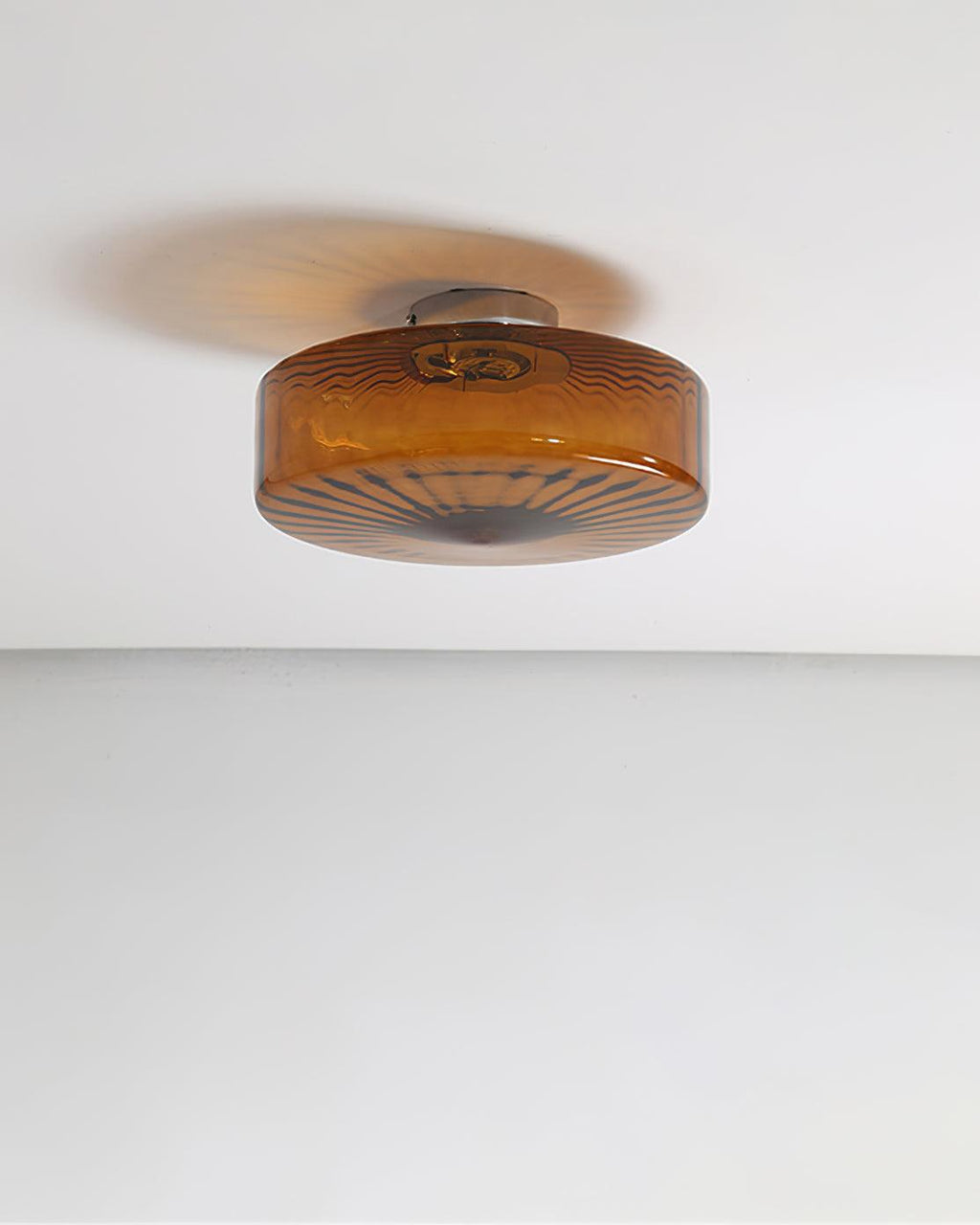 Loftlampe med skive i røget glas | Ventumra