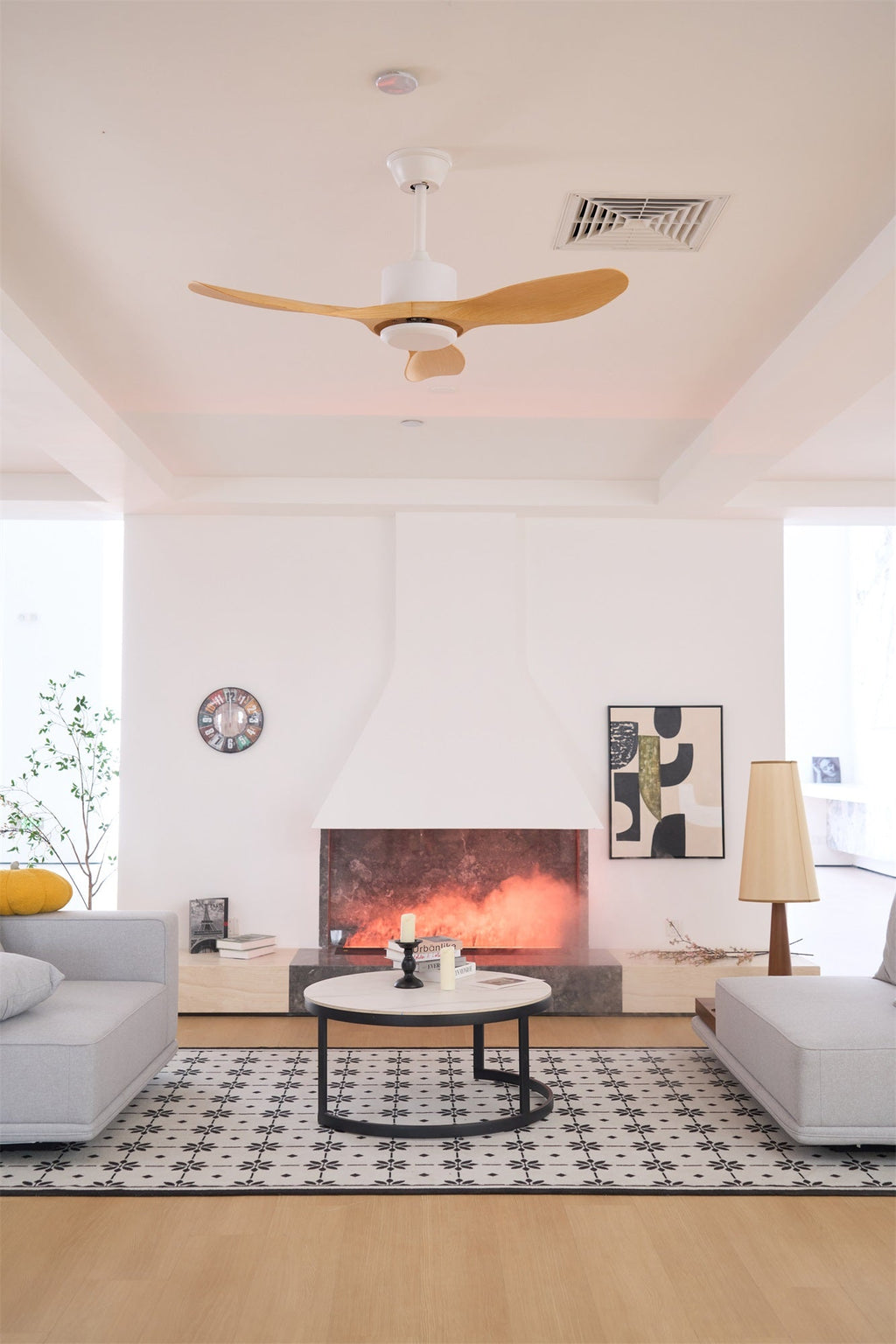 Aero Curve Wood Ceiling Fan | Ventumra