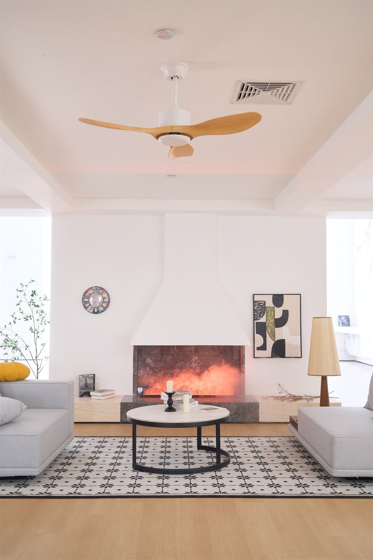 Aero Curve Wood Ceiling Fan | Ventumra