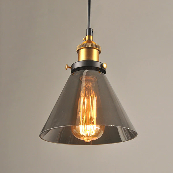Astra Art Deco Vintage Glass Pendant Light With Adjustable Cord