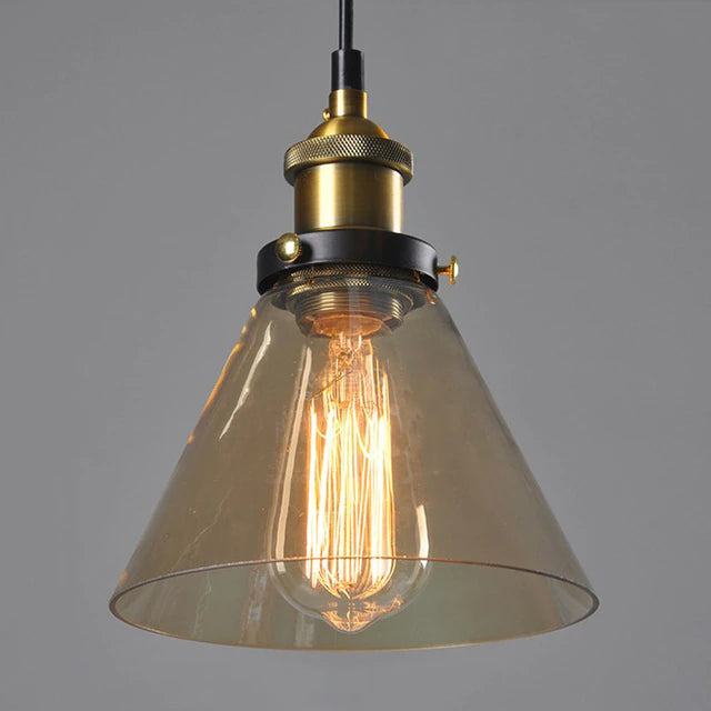 Astra Art Deco Vintage Glass Pendant Light With Adjustable Cord