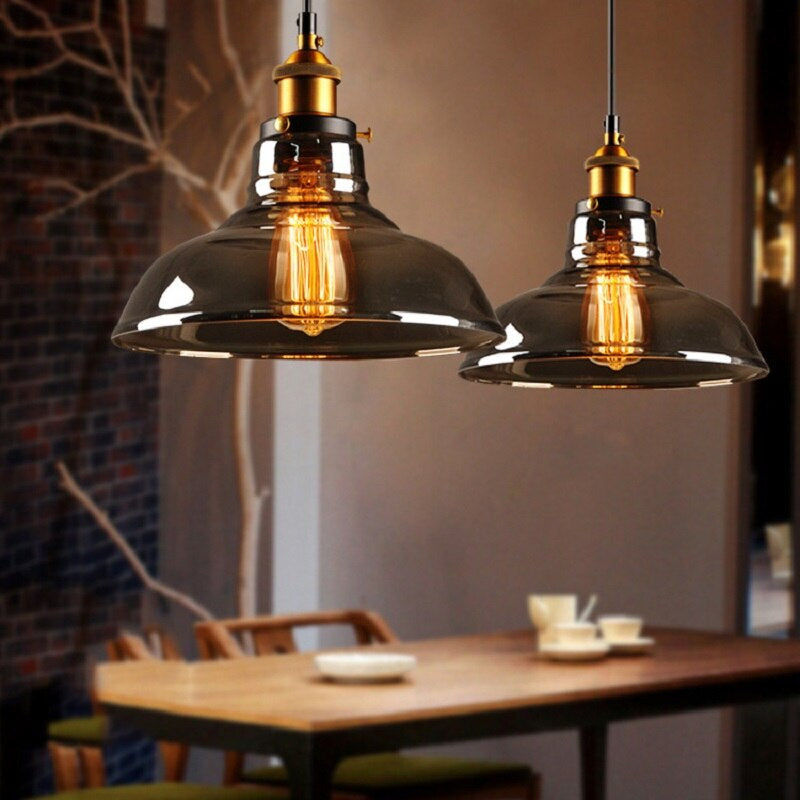 Astra Art Deco Vintage Glass Pendant Light With Adjustable Cord