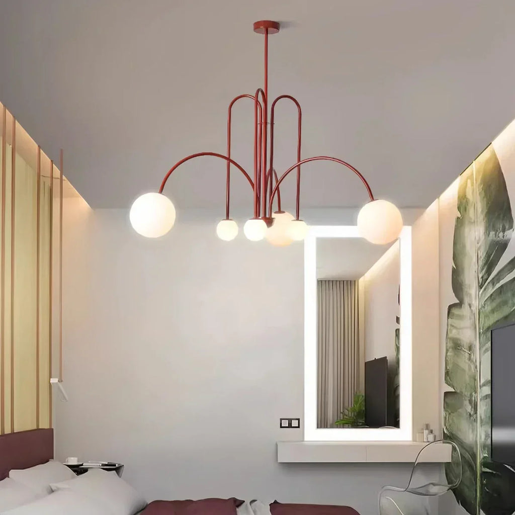 Avi lysekrone i dobbeltlagsglas til moderne loftbelysning | Ventumra