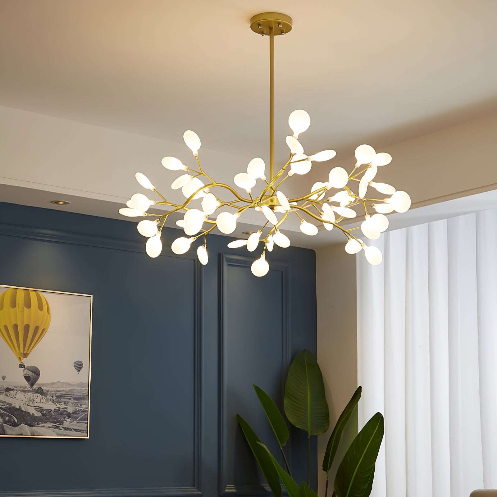 ثريا فايرفلاي سبوتنيك بتقنية LED وتصميم نجمي لإضاءة محيطية دافئة | Ventumra
