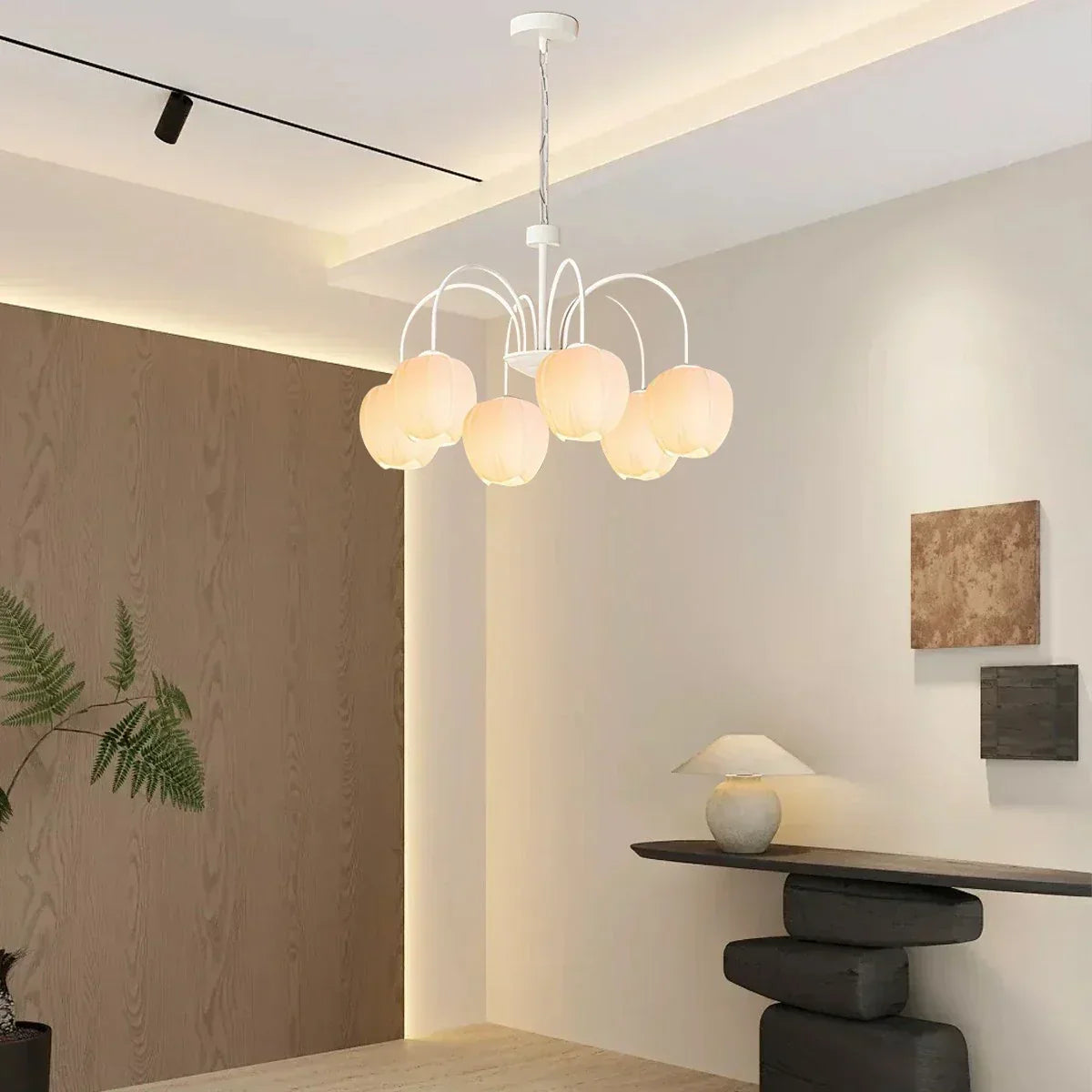 Romantic Tulip Chandelier In Matcha Green Finish | Ventumra